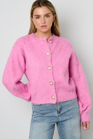 Tricot En Fibre De Polyester Femme Cardigan Tricoté Décontracté Couleur Unie h5 Image6