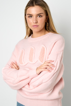 Pulls Tricotés Fibres De Polyester Femmes Casual Lettres h5 Image7