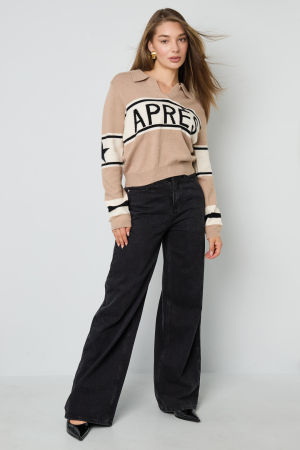 Tricot En Fibre De Polyester Femme Pulls Casual Lettres h5 Image5