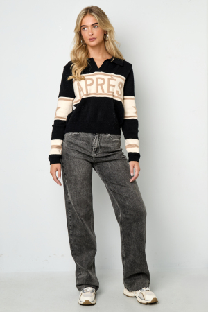 Tricot En Fibre De Polyester Femme Pulls Casual Lettres h5 Image9