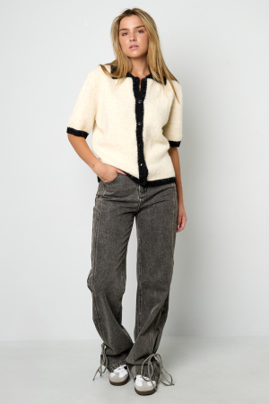 Pull En Fibre De Polyester Tricoté Pour Femme Style Décontracté Contraste De Couleurs h5 Image5