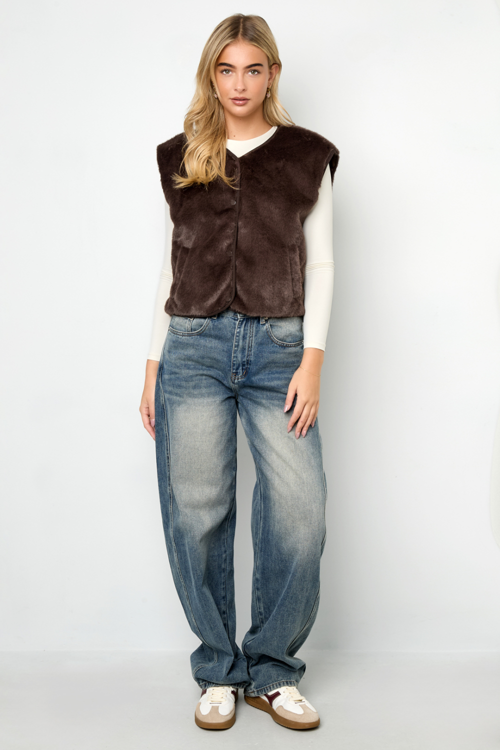 Gilet Sans Manches En Fausse Fourrure h5Image5
