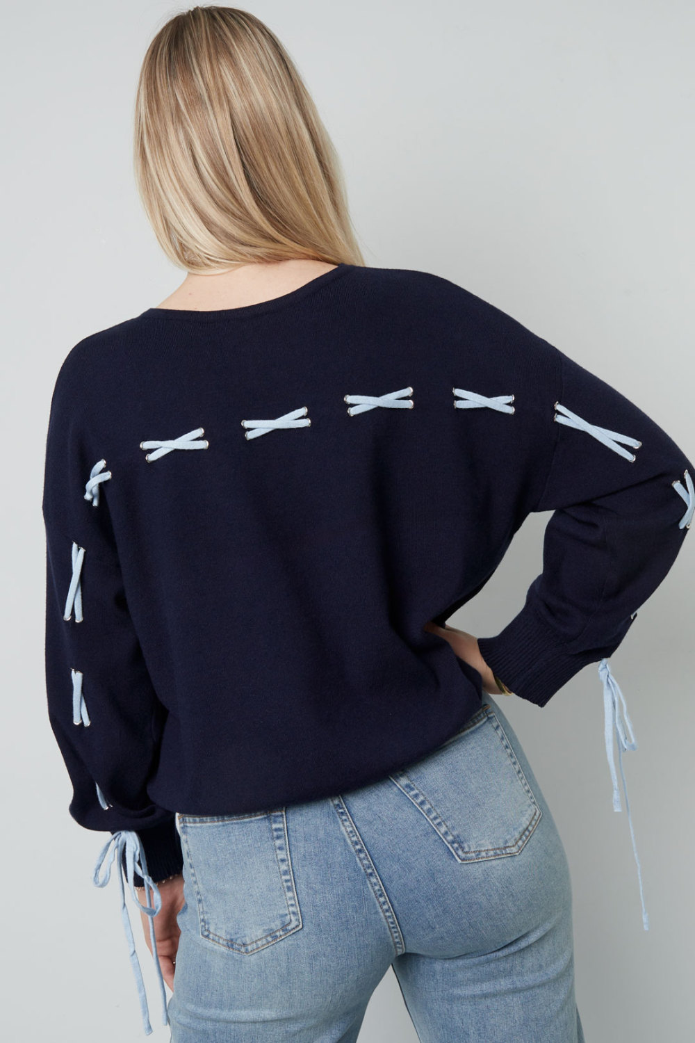 Pull Femme En Viscose Tricoté Style Décontracté Contraste De Couleurs h5Image5