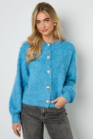 Tricot En Fibre De Polyester Femme Cardigan Tricoté Décontracté Couleur Unie h5 Image11