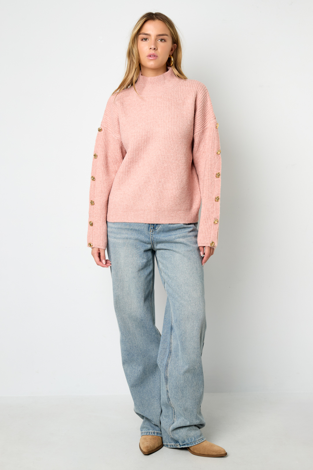 Pull Col Roulé Femme En Polyester Tissé Casual Couleur Unie Image7