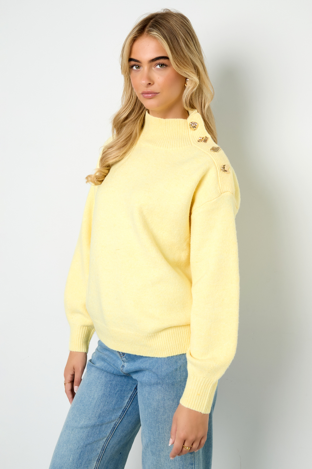 Pull Col Roulé Femme En Fibre De Polyester Tricotée Style Décontracté Couleur Unie h5Image8