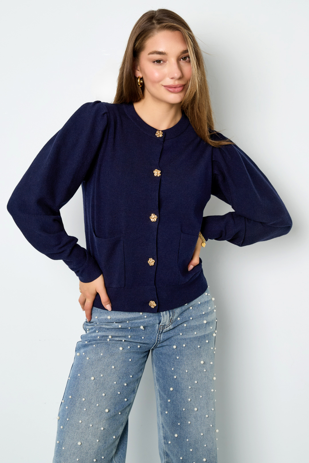 Cardigan Tricoté Viscose Femme Automne/Hiver Décontracté Couleur Unie Image7