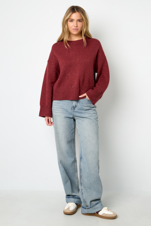 Pulls Tricotés Fibres De Polyester Femmes Style Décontracté Couleur Unie Automne/Hiver h5 Image5