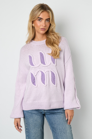 Pulls Tricotés Fibres De Polyester Femmes Casual Lettres h5 Image9