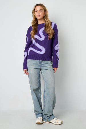 Pulls Tricotés En Fibre De Polyester Pour Femmes Style Décontracté Contraste De Couleurs h5 Image8