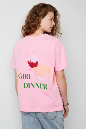 Coton T-Shirt Femme Oversized Imprimé Graphique h5 Image3