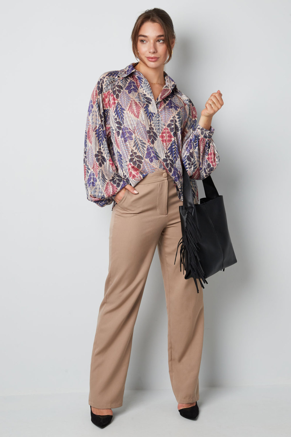 Blouse En Polyester Femme Oversized Imprimé Floral Image4
