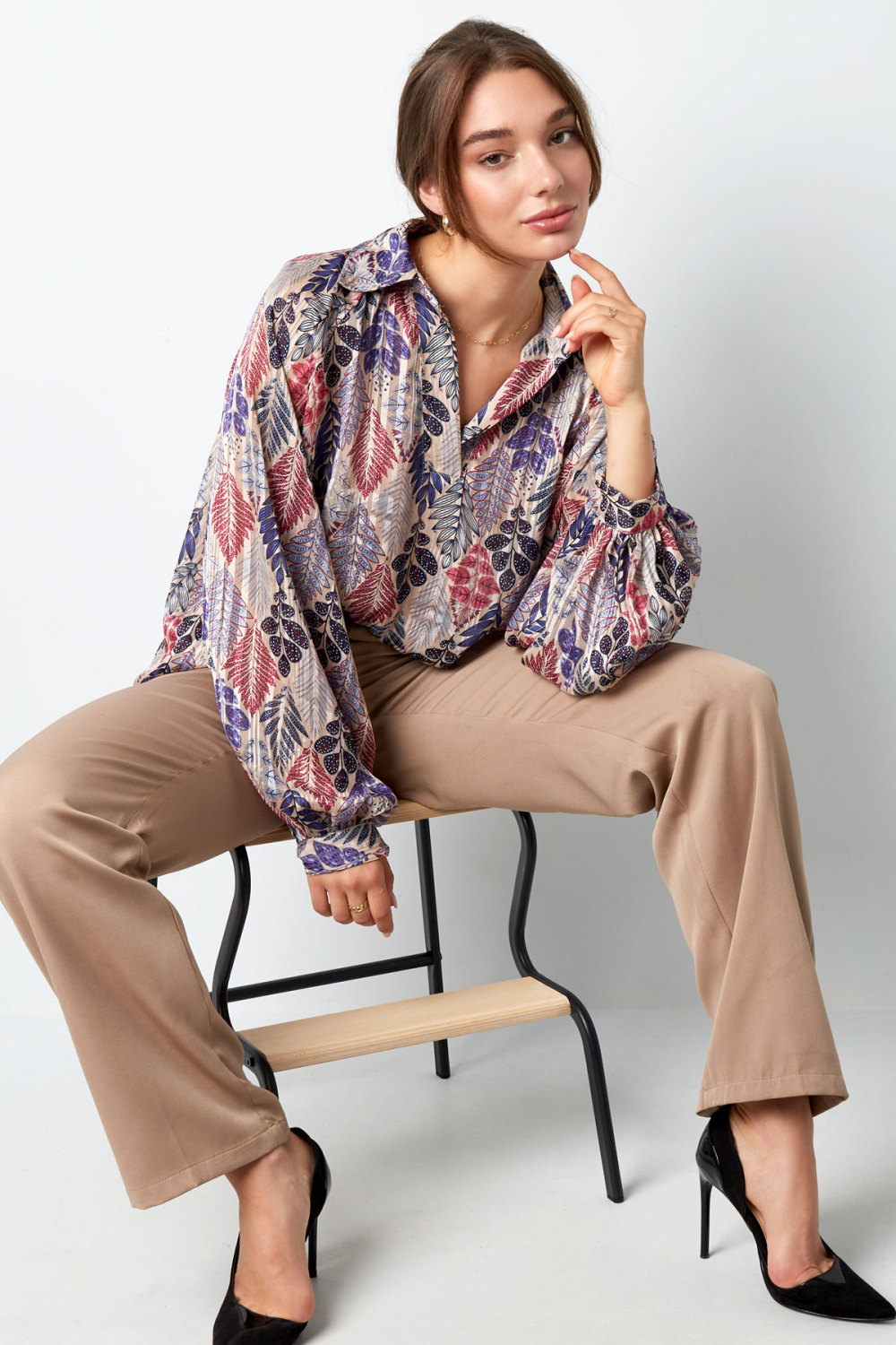 Blouse En Polyester Femme Oversized Imprimé Floral Image6