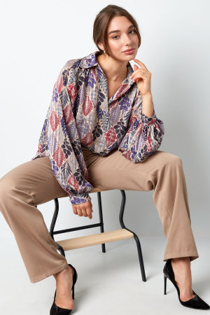 Blouse En Polyester Femme Oversized Imprimé Floral h5 Image6