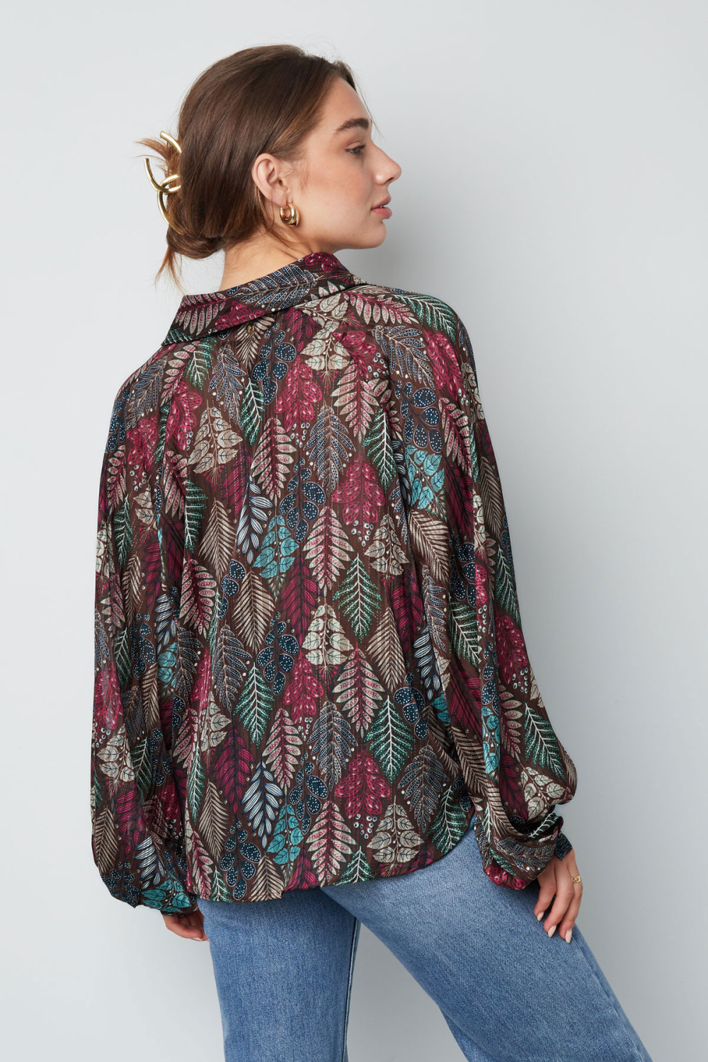 Blouse En Polyester Femme Oversized Imprimé Floral Image7