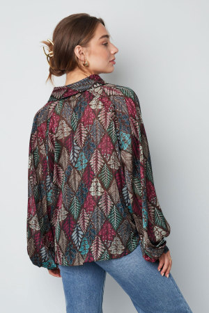 Blouse En Polyester Femme Oversized Imprimé Floral h5 Image7