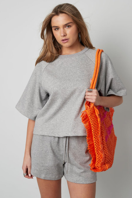 Coton T-shirt Femme Oversized Printemps/Été