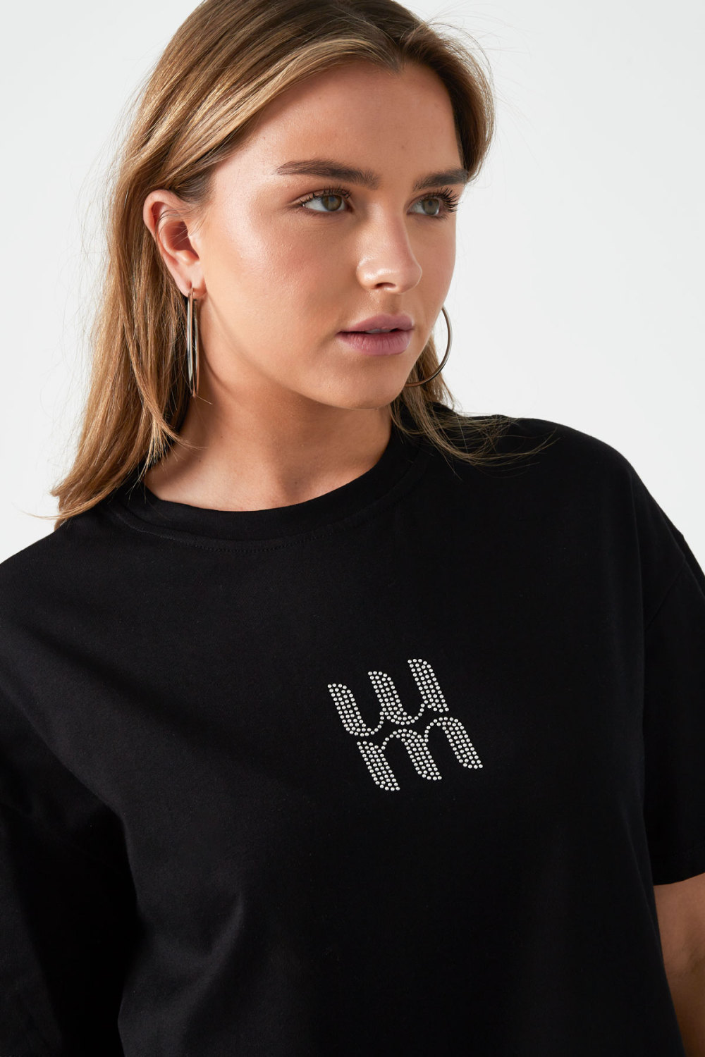 Coton T-Shirt Femme Oversized Logo Minimaliste Image3
