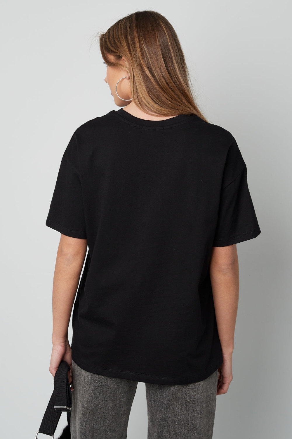 Coton T-Shirt Femme Oversized Logo Minimaliste Image4