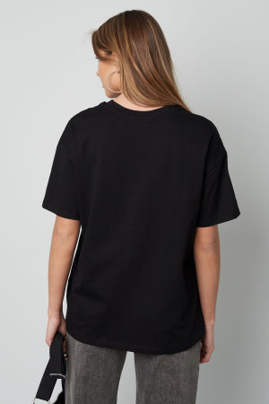 Coton T-Shirt Femme Oversized Logo Minimaliste h5 Image4