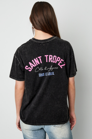 Coton T-Shirt Femme Oversized Imprimé Saint Tropez h5 Image5