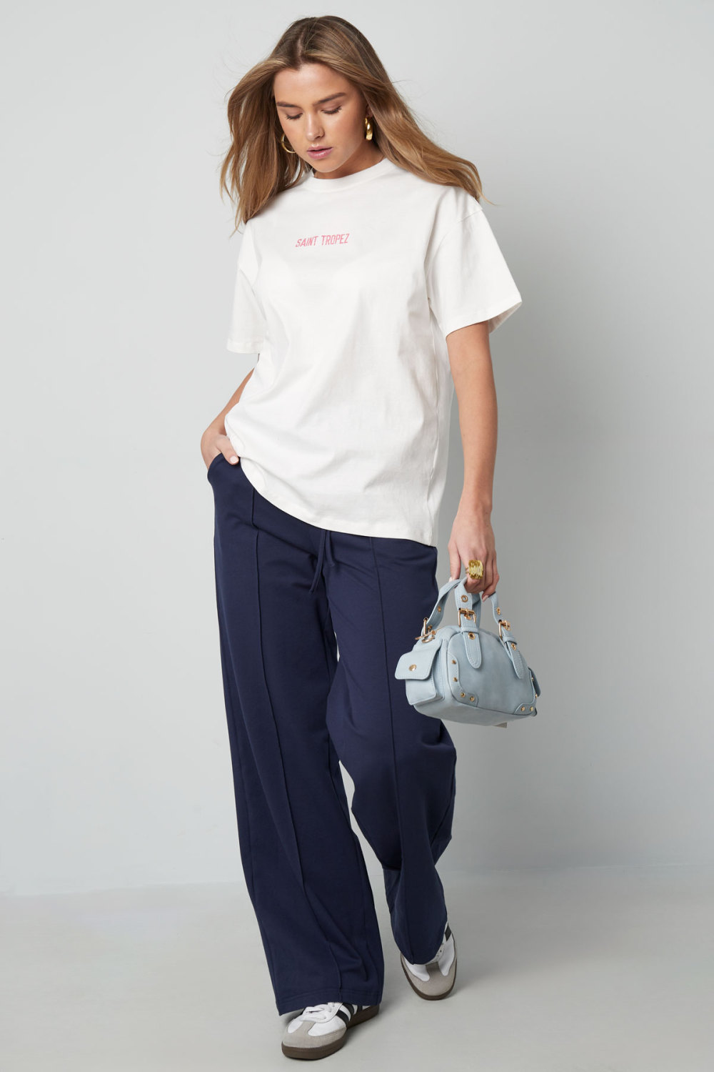 Coton T-Shirt Femme Oversized Imprimé Saint Tropez Image3