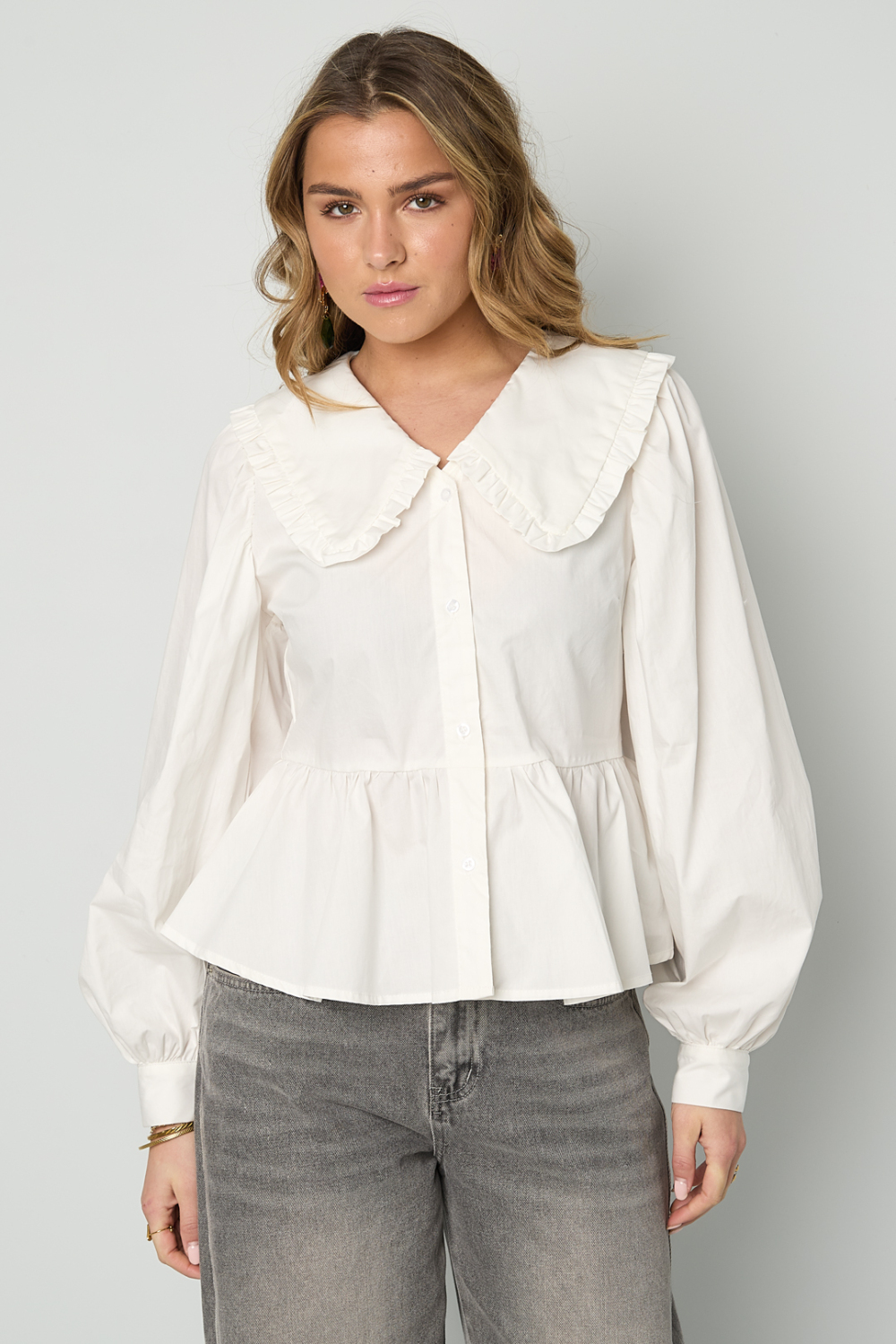 Chemisiers Et Chemises En Coton Uni, Vêtements Décontractés Printemps/Été h5Image6
