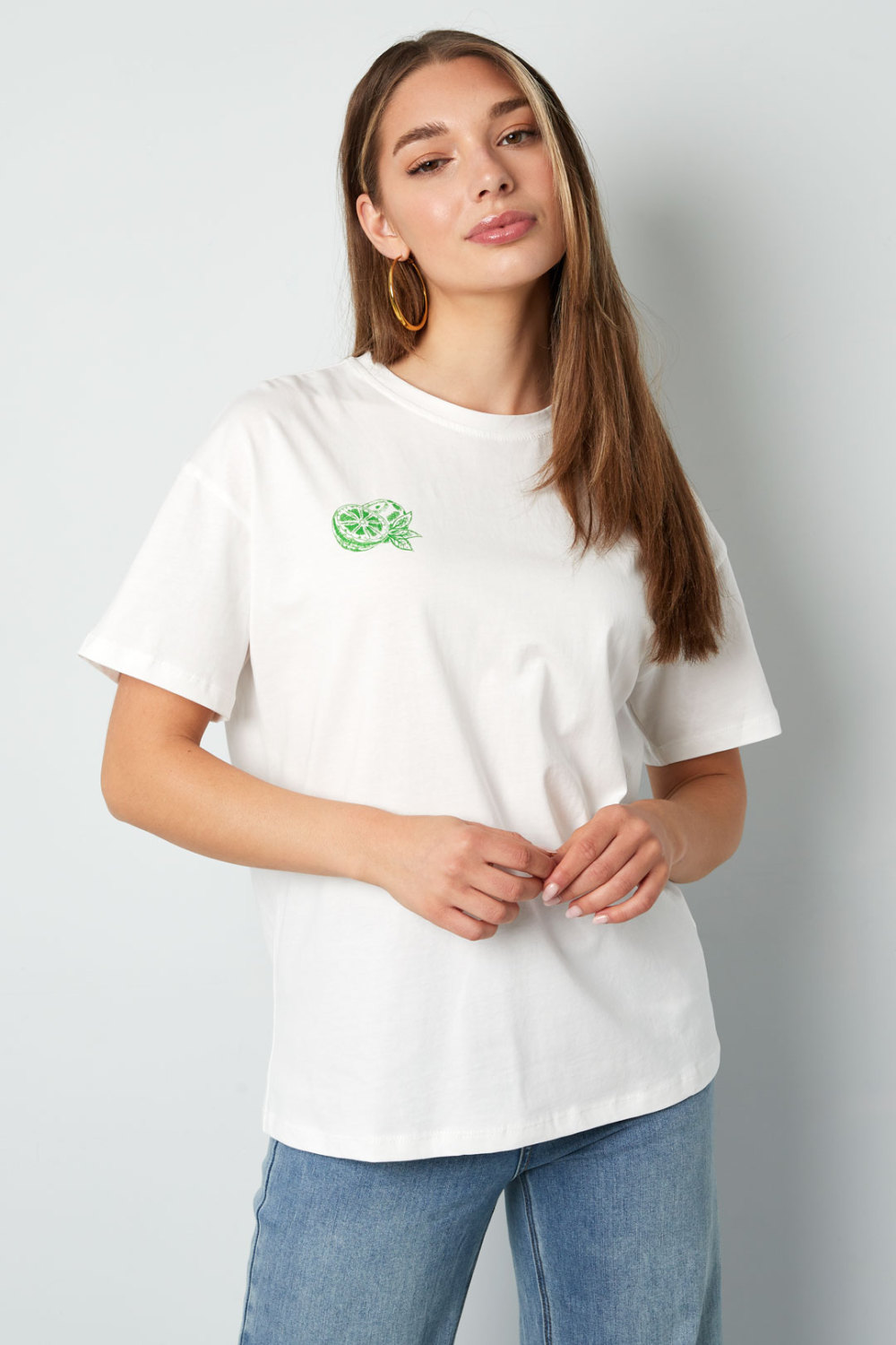 T-Shirt Femme Tricoté Casual Botanique h5Image4