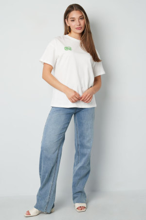 T-Shirt Femme Tricoté Casual Botanique h5 Image5