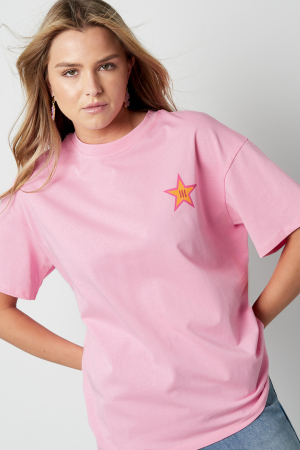 Coton T-Shirt Femme Casual Broderie Étoile h5 Image3
