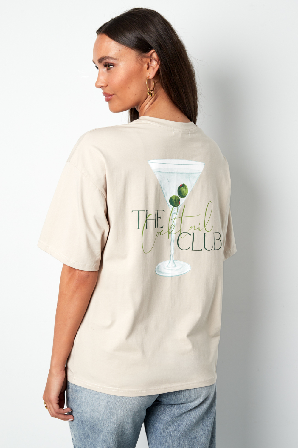 Coton Tricoté T-Shirt Femme Casual Lettres Image6