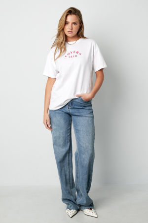 Cotton T-Shirt Femme Casual Letters h5 Image4