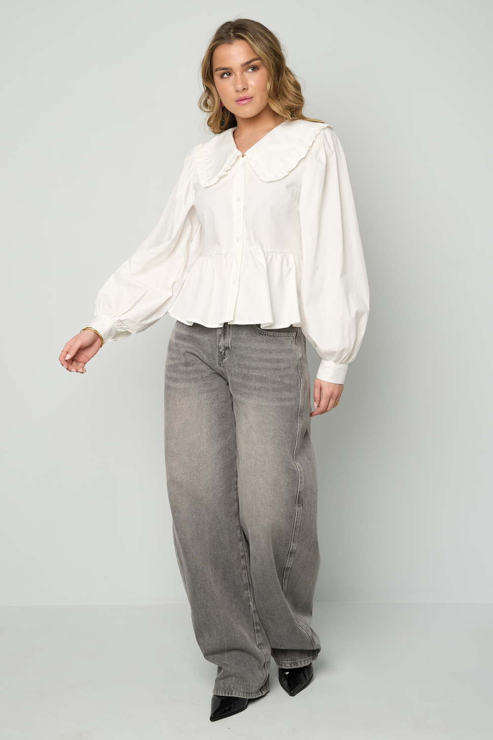 Chemisiers Et Chemises En Coton Uni, Vêtements Décontractés Printemps/Été h5Image9