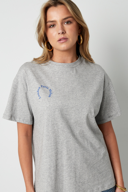 Coton T-shirt Femme Casual Letters