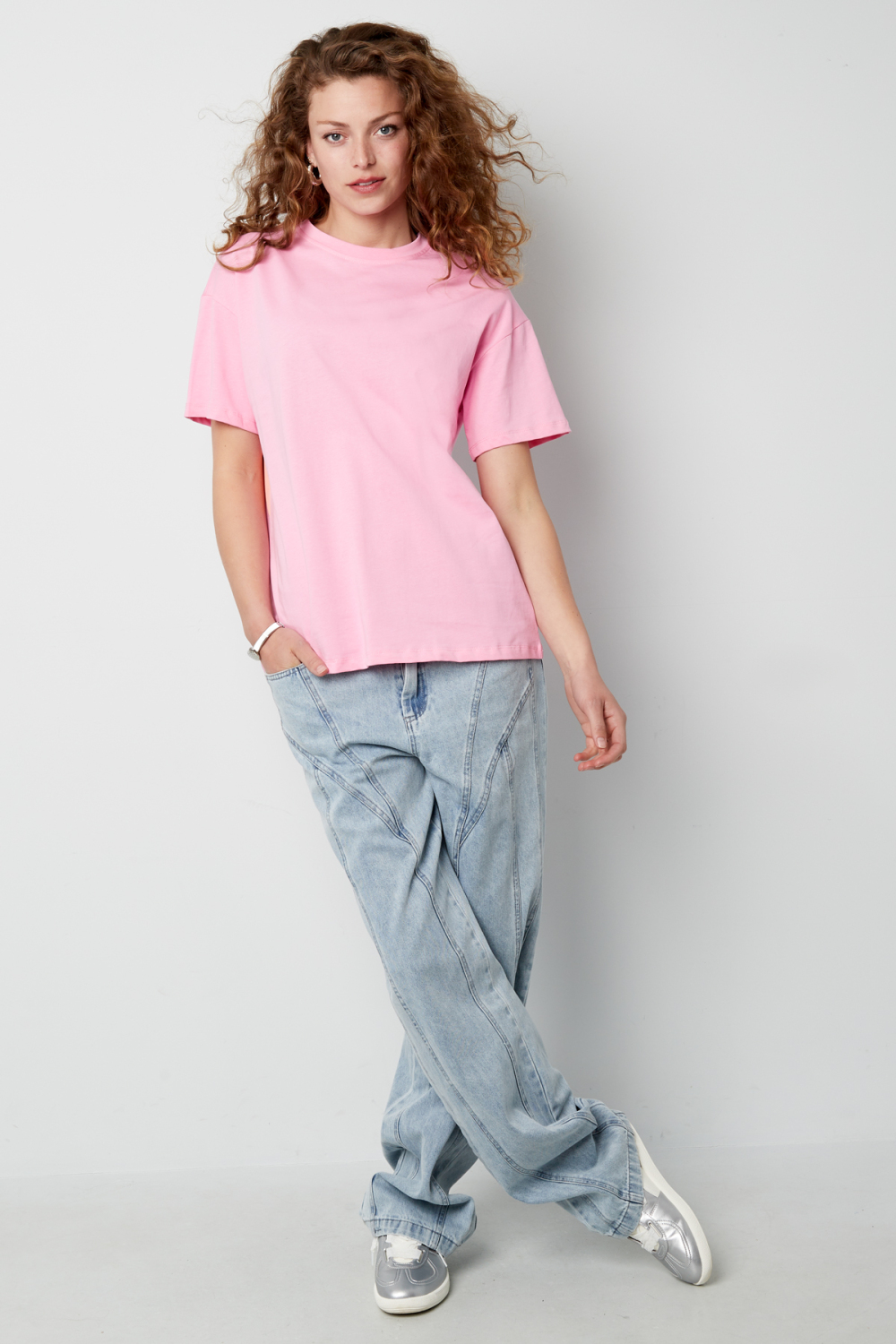 Coton T-Shirt Femme Oversized Imprimé Graphique h5Image2