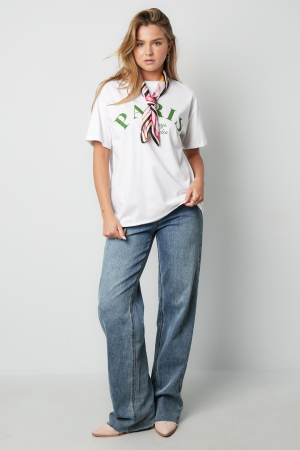 Cotton T-Shirt Femme Casual Letters h5 Image10