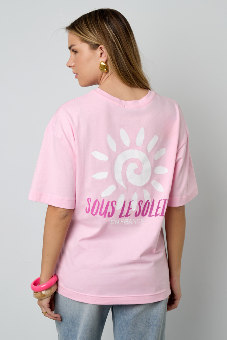 Coton Tricoté T-shirt Femme Casual Lettres