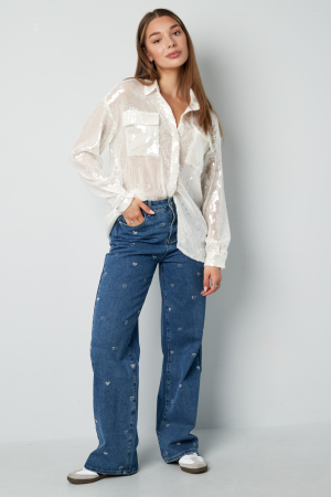 Blouse Femme En Fibre De Polyester Tissée Élégante Couleur Unie Printemps/Été h5 Image5