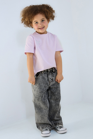 Coton T-Shirt Enfant Casual Motif Cœur Brodé h5 Image3