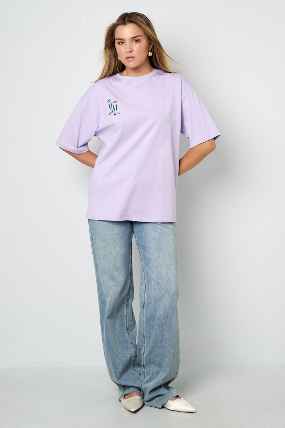 Cotton Knitted T-Shirt Femme Casual Cartoon h5Image5