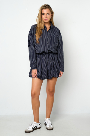 Woven Cotton Shorts Femme Casual Stripes h5 Image11