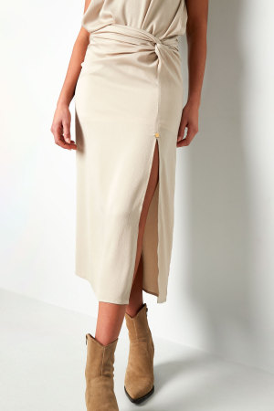 Jupe Enveloppante Femme Polyester Fente Latérale Élégante h5 Image2