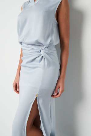 Jupe Enveloppante Femme Polyester Fente Latérale Élégante h5 Image7