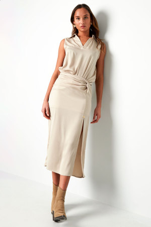 Jupe Enveloppante Femme Polyester Fente Latérale Élégante h5 Image6