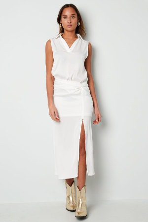 Jupe Enveloppante Femme Polyester Fente Latérale Élégante h5 Image4