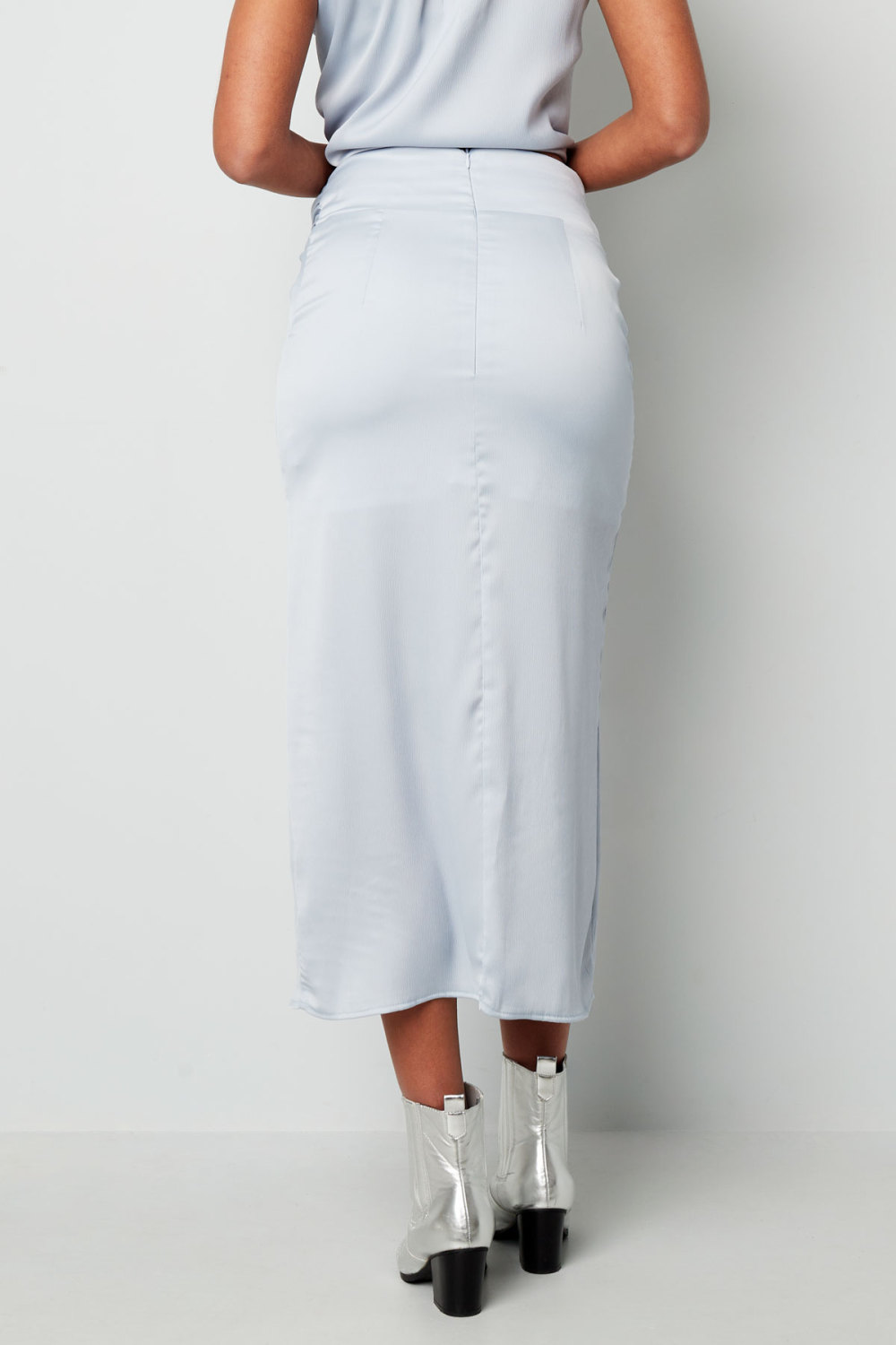 Jupe Enveloppante Femme Polyester Fente Latérale Élégante Image8