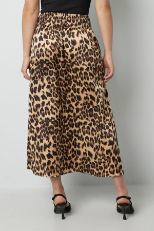 Jupe Mi-Longue Femme En Polyester Imprimé Léopard Ceinture Élastique h5 Image10