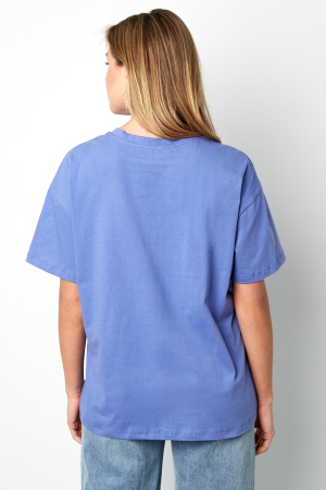 Cotton T-Shirt Femme Casual Letters h5 Image6