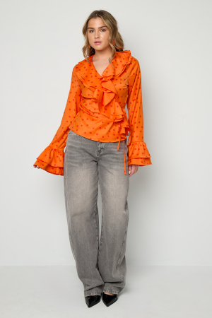 Blouse À Volants À Pois h5 Image5