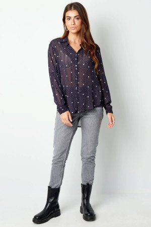 Blouse Femme En Polyester Motif Pois Respirante h5 Image6